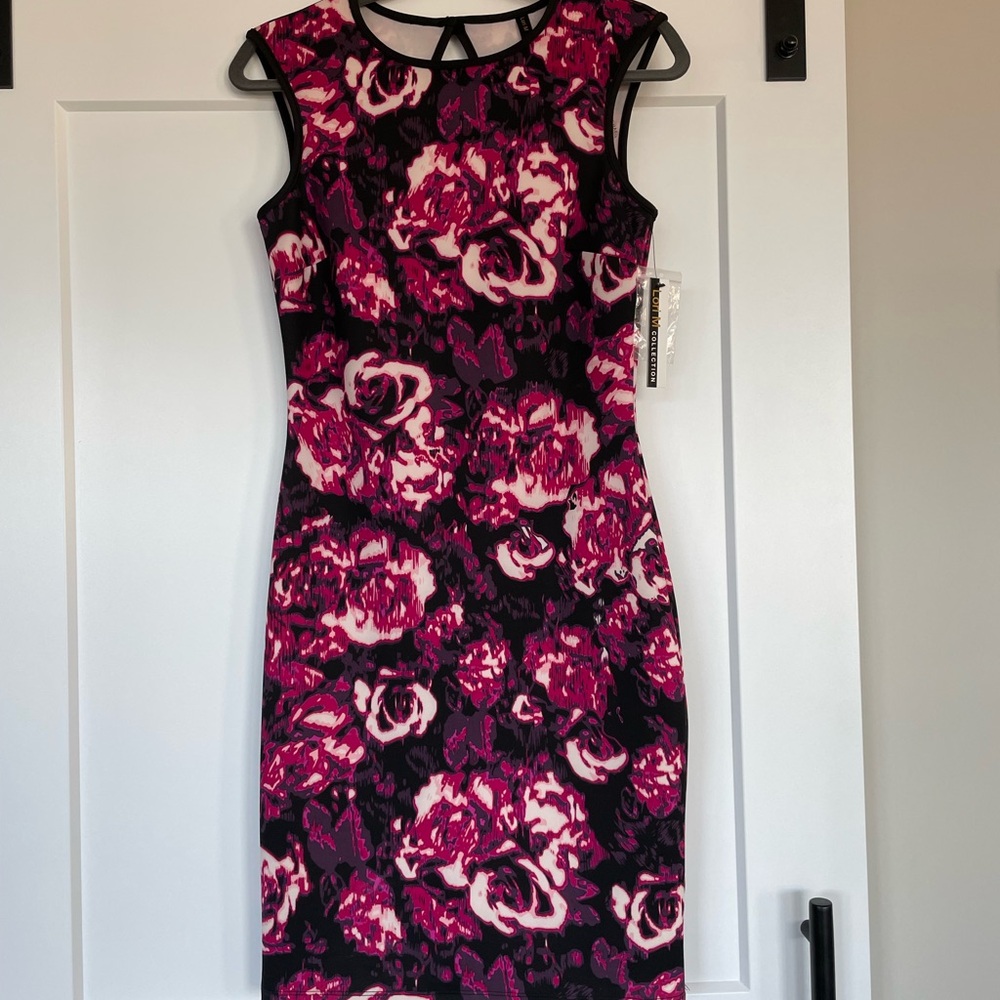 Sleeveless Lori Michaels dress.